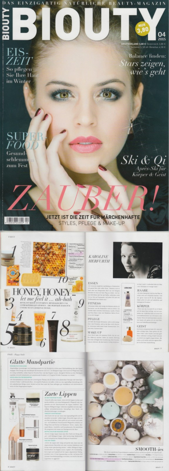 BIOUTY April 2015, May Lindstrom,Ilia, rms, Konjac