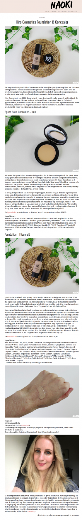 Naoki, November 2017, Hiro No Doubt Foundation and Space Balm