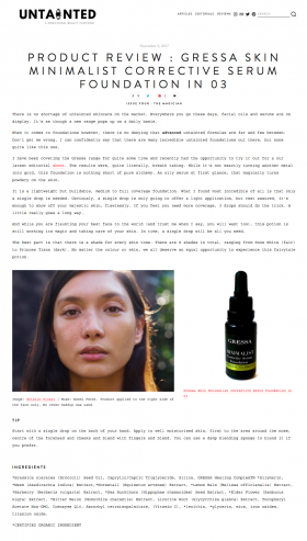 Untainted Mag, Oct 17, Gressa